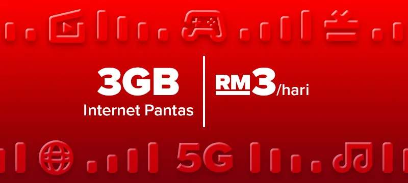 3GB (Internet Pantas) | RM3/hari