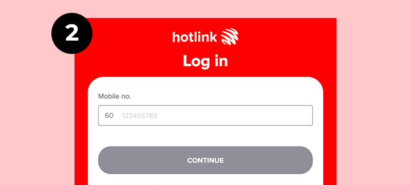 Hotlink Malaysia Pay With Self Serve Portal Step 2
