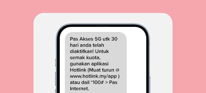 FREE 5G Trial Pass Hotlink Prepaid Step 3