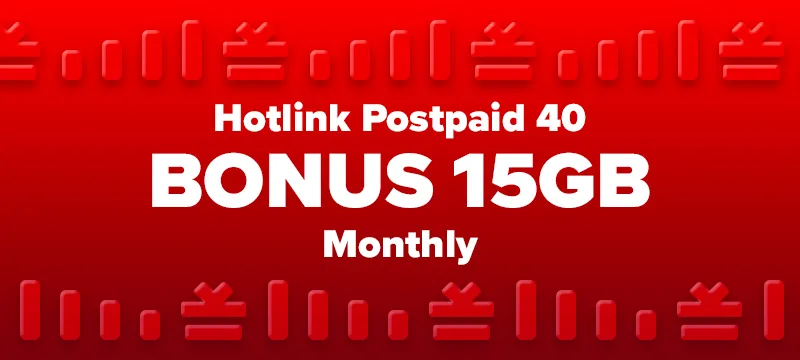 Hotlink Postpaid 40 BONUS 15GB
