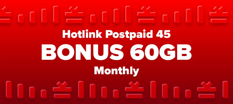 Hotlink Postpaid 45 BONUS 60GB