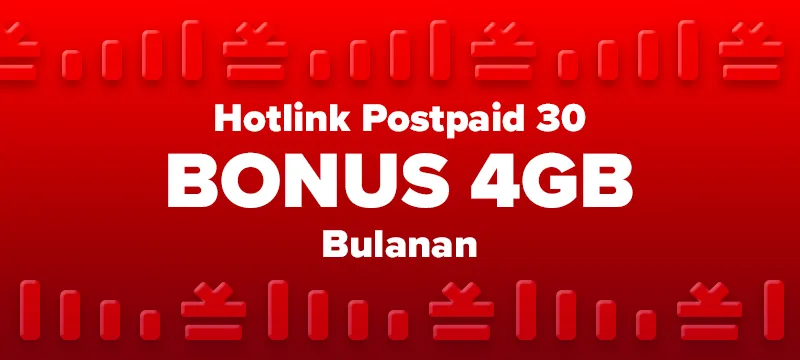 Hotlink Postpaid 30 BONUS 4GB
