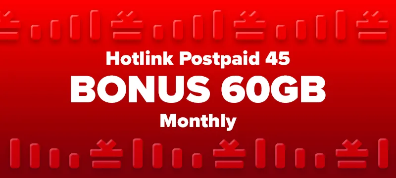 Hotlink Postpaid 45 BONUS 60GB