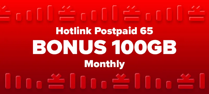 Hotlink Postpaid 65 BONUS 100GB