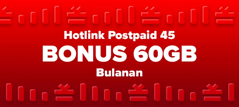 Hotlink Postpaid 45 BONUS 60GB