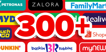 Over 300 popular brands