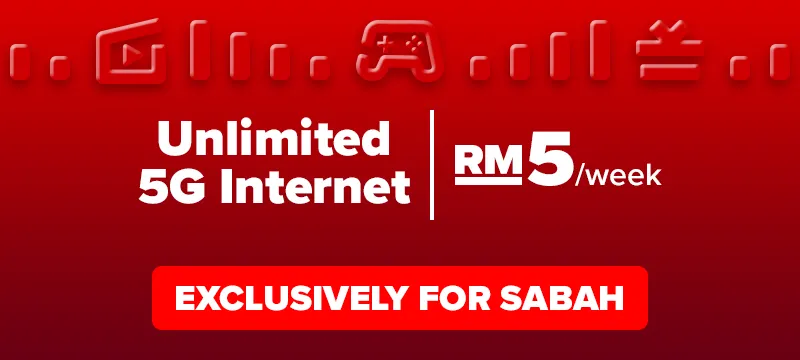 Unlimited 5G Internet RM5/week