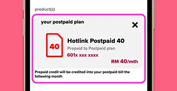 Hotlink Malaysia Prepaid Upgrade To Postpaid Plan Step 5