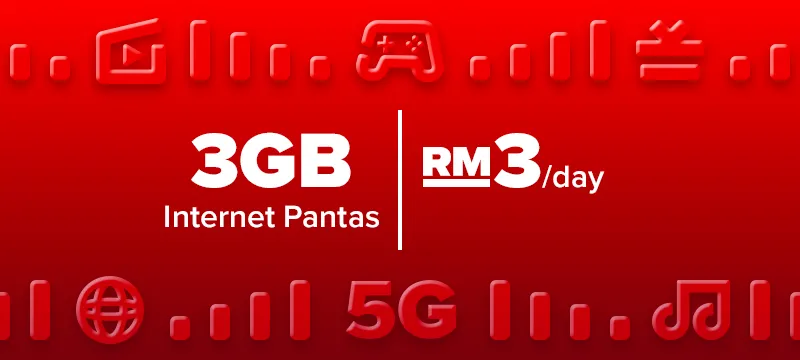 3GB (Internet Pantas) | RM3/day