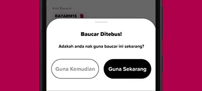 Klik 'Guna Sekarang' dan teruskan pembelian pas Internet Bulanan RM35. Pastikan kod baucar 20GB dimasukkan semasa membuat pembelian.