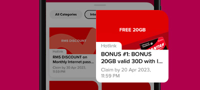 How to enjoy your 20GB Bonus Internet with Hotlink Prepaid Pantas Step 3