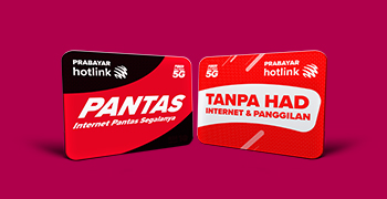 Pick up your Hotlink Pantas or Hotlink Unlimited SIM Pack from your nearest store OR port into Hotlink for FREE via online