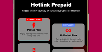 Choose to either stay with your base plan or switch between plans easily in the Hotlink app!