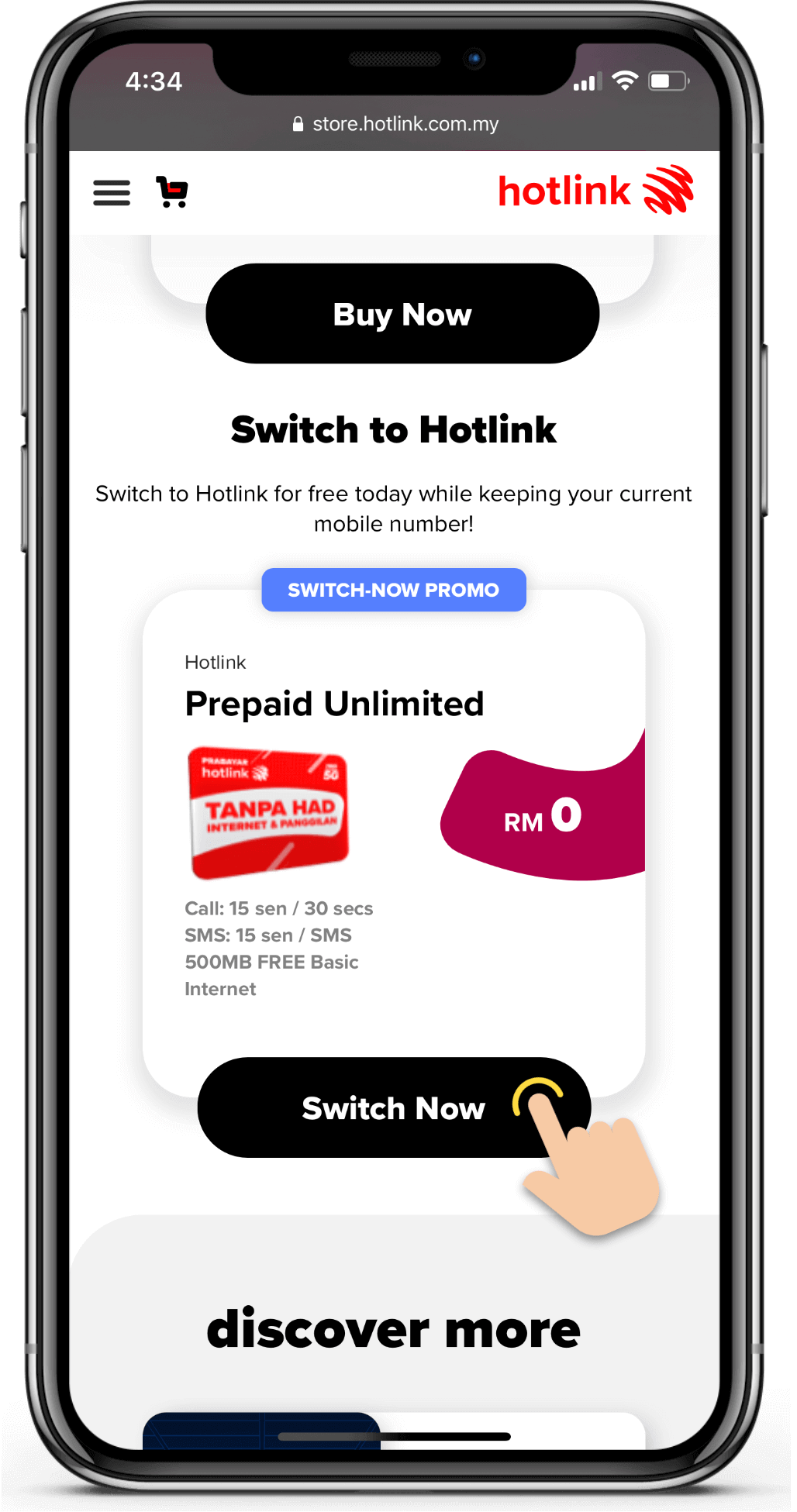 switch online prepaid - step 1