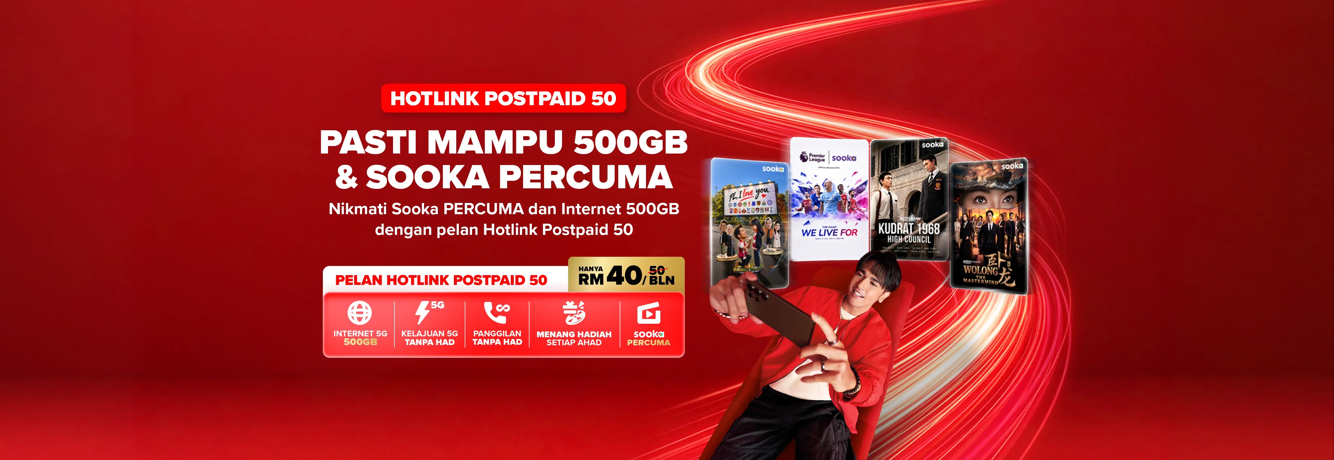 Hotlink Postpaid - Pasti Mampu 500GB 5G Internet