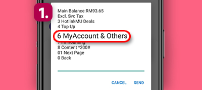 Step 1: Dial *100# and select 'My Account & Others'.