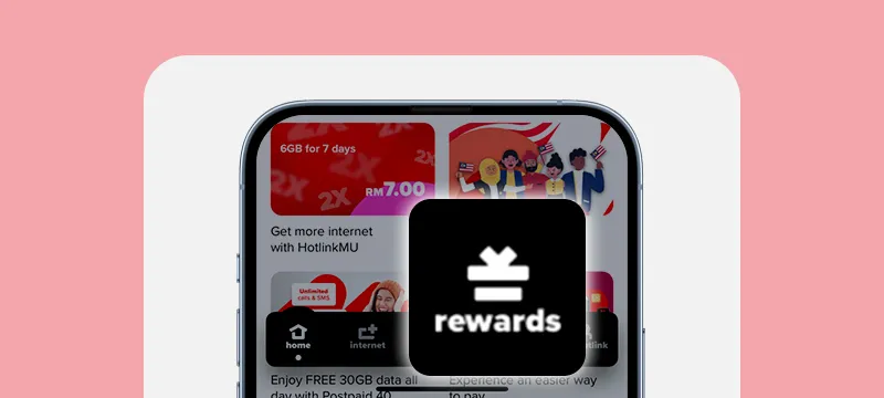 Step 1: Launch your Hotlink App and click on the 'Rewards' icon at the bottom page.