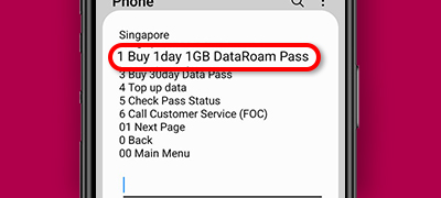 Subscribe to Hotlink Malaysia International Roaming DataRoam Or Social Pass Step 3