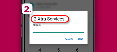 Step 2:Select 'Xtra Services'.