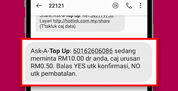 1. Ask-A-Top-Up with hotlink app step 4