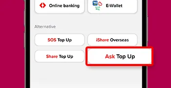 Hotlink Malaysia Ask-A-Top-Up On Mobile App Step 2