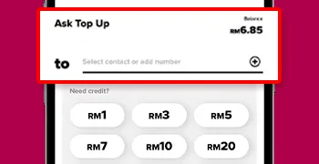 Hotlink Malaysia Ask-A-Top-Up On Mobile App Step 3