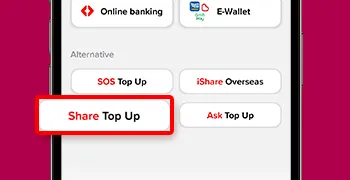 Hotlink Malaysia Share-A-Top-Up On Mobile App Step 2