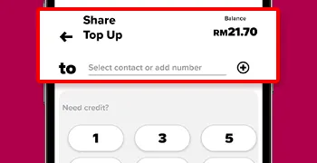 Hotlink Malaysia Share-A-Top-Up On Mobile App Step 3