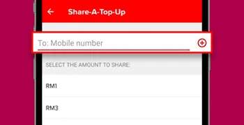 Hotlink Malaysia Share-A-Top-Up On Mobile App Step 3