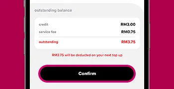 How To Use SOS Top Up Via Hotlink Malaysia App Step 4