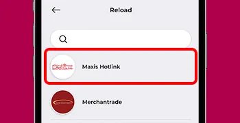 How To Top Up Hotlink Malaysia Credit Via MAE e-Wallet Step 2