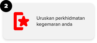 2. Uruskan perkhidmatan kegemaran anda